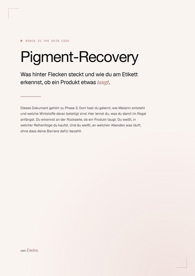Heft: Pigment-Recovery