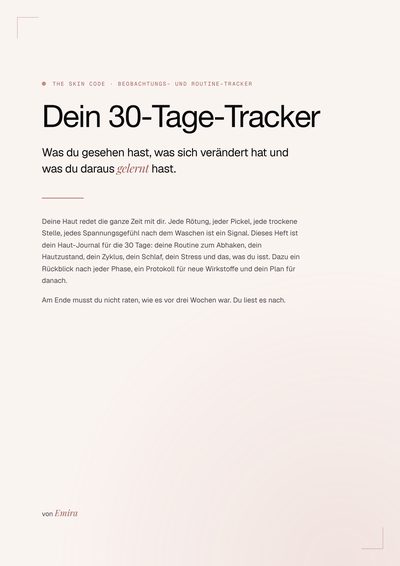 Titelseite: Dein 30-Tage-Tracker